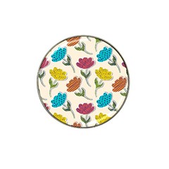 Pattern With Paper Tulips Hat Clip Ball Marker (4 Pack)