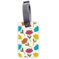 Pattern With Paper Tulips Luggage Tag (two Sides) by Wegoenart