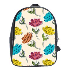 Pattern With Paper Tulips School Bag (xl) by Wegoenart