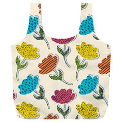 Pattern With Paper Tulips Full Print Recycle Bag (xxxl) by Wegoenart