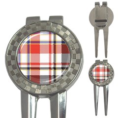 Plaid Mosaic Pixel Seamless Pattern 3-in-1 Golf Divots by Wegoenart