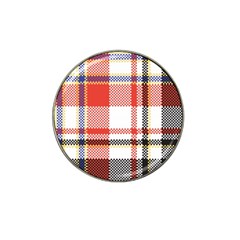 Plaid Mosaic Pixel Seamless Pattern Hat Clip Ball Marker by Wegoenart