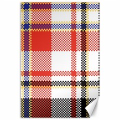 Plaid Mosaic Pixel Seamless Pattern Canvas 12  X 18  by Wegoenart