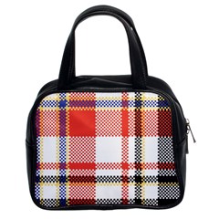 Plaid Mosaic Pixel Seamless Pattern Classic Handbag (two Sides) by Wegoenart