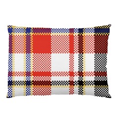 Plaid Mosaic Pixel Seamless Pattern Pillow Case by Wegoenart