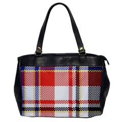 Plaid Mosaic Pixel Seamless Pattern Oversize Office Handbag by Wegoenart