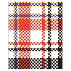 Plaid Mosaic Pixel Seamless Pattern Drawstring Bag (small) by Wegoenart