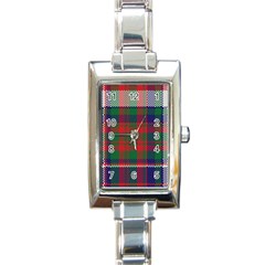 British Tartan Check Plaid Seamless Pattern Rectangle Italian Charm Watch by Wegoenart