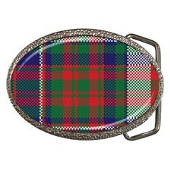 British Tartan Check Plaid Seamless Pattern Belt Buckles by Wegoenart