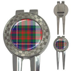 British Tartan Check Plaid Seamless Pattern 3-in-1 Golf Divots by Wegoenart