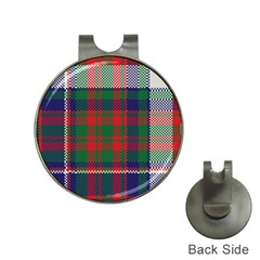 British Tartan Check Plaid Seamless Pattern Hat Clips With Golf Markers by Wegoenart