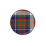 British Tartan Check Plaid Seamless Pattern Hat Clip Ball Marker (4 pack) Front