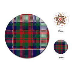 British Tartan Check Plaid Seamless Pattern Playing Cards Single Design (round) by Wegoenart