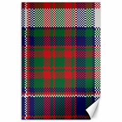 British Tartan Check Plaid Seamless Pattern Canvas 24  X 36  by Wegoenart