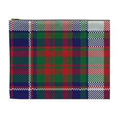 British Tartan Check Plaid Seamless Pattern Cosmetic Bag (xl)