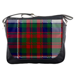 British Tartan Check Plaid Seamless Pattern Messenger Bag by Wegoenart