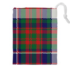 British Tartan Check Plaid Seamless Pattern Drawstring Pouch (4xl) by Wegoenart