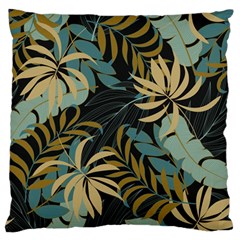 Fashionable Seamless Tropical Pattern With Bright Red Blue Plants Leaves Standard Flano Cushion Case (one Side) by Wegoenart