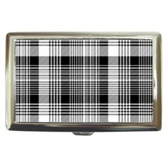 Black White Plaid Checked Seamless Pattern Cigarette Money Case