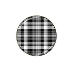 Black White Plaid Checked Seamless Pattern Hat Clip Ball Marker