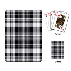 Black White Plaid Checked Seamless Pattern Playing Cards Single Design (Rectangle)