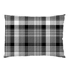 Black White Plaid Checked Seamless Pattern Pillow Case