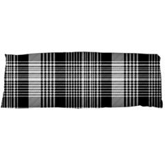 Black White Plaid Checked Seamless Pattern Body Pillow Case (Dakimakura)