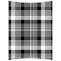 Black White Plaid Checked Seamless Pattern Back Support Cushion