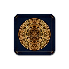 Luxury Mandala Background With Golden Arabesque Pattern Arabic Islamic East Style Premium Vector Rubber Square Coaster (4 Pack)  by Wegoenart