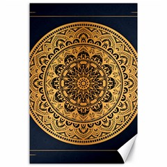 Luxury Mandala Background With Golden Arabesque Pattern Arabic Islamic East Style Premium Vector Canvas 24  X 36  by Wegoenart