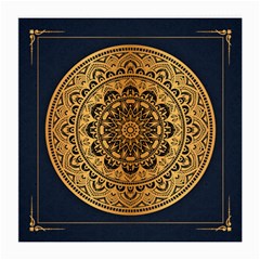 Luxury Mandala Background With Golden Arabesque Pattern Arabic Islamic East Style Premium Vector Medium Glasses Cloth (2 Sides) by Wegoenart