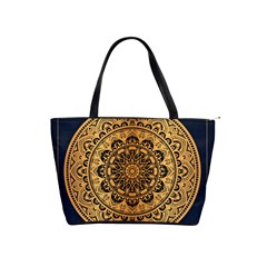 Luxury Mandala Background With Golden Arabesque Pattern Arabic Islamic East Style Premium Vector Classic Shoulder Handbag by Wegoenart