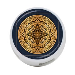 Luxury Mandala Background With Golden Arabesque Pattern Arabic Islamic East Style Premium Vector 4-port Usb Hub (one Side) by Wegoenart