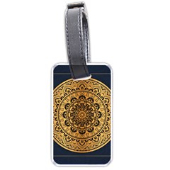 Luxury Mandala Background With Golden Arabesque Pattern Arabic Islamic East Style Premium Vector Luggage Tag (one Side) by Wegoenart