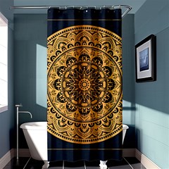 Luxury Mandala Background With Golden Arabesque Pattern Arabic Islamic East Style Premium Vector Shower Curtain 36  X 72  (stall)  by Wegoenart