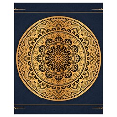 Luxury Mandala Background With Golden Arabesque Pattern Arabic Islamic East Style Premium Vector Drawstring Bag (small) by Wegoenart