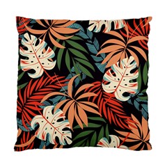 Fashionable Seamless Tropical Pattern With Bright Pink Yellow Plants Leaves Standard Cushion Case (two Sides) by Wegoenart