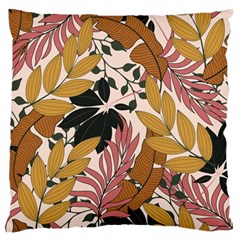 Fashionable Seamless Tropical Pattern With Bright Pink Green Flowers Standard Flano Cushion Case (one Side) by Wegoenart