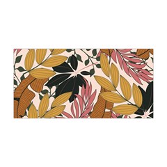 Fashionable Seamless Tropical Pattern With Bright Pink Green Flowers Yoga Headband by Wegoenart