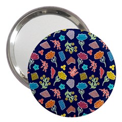 Pattern With Paper Flowers 3  Handbag Mirrors by Wegoenart