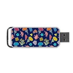 Pattern With Paper Flowers Portable Usb Flash (two Sides) by Wegoenart