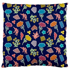 Pattern With Paper Flowers Standard Flano Cushion Case (two Sides)