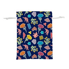 Pattern With Paper Flowers Lightweight Drawstring Pouch (m) by Wegoenart