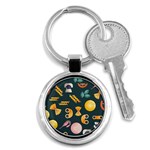 Italian Food Seamless Pattern Key Chain (Round) Front