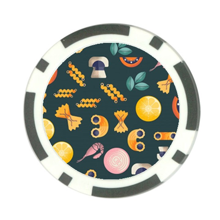 Italian Food Seamless Pattern Poker Chip Card Guard