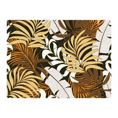 Botanical Seamless Tropical Pattern With Bright Red Yellow Plants Leaves Double Sided Flano Blanket (mini)  by Wegoenart