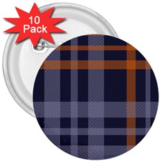 Seamless Pattern Check Fabric Texture 3  Buttons (10 Pack)  by Wegoenart