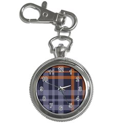 Seamless Pattern Check Fabric Texture Key Chain Watches by Wegoenart