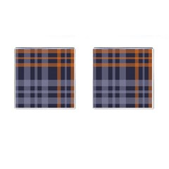 Seamless Pattern Check Fabric Texture Cufflinks (square) by Wegoenart