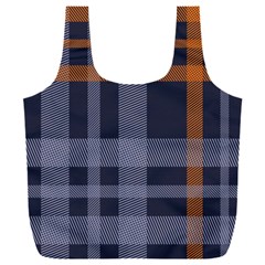 Seamless Pattern Check Fabric Texture Full Print Recycle Bag (xxl)